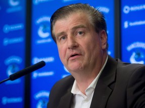 Vancouver Canucks' general manager Jim Benning is likely looking for help to bolster his team's lineup.
(THE CANADIAN PRESS/Darryl Dyck)