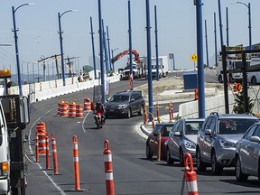 The yearlong Powell Street overpass project is scheduled to open in the first week of August.