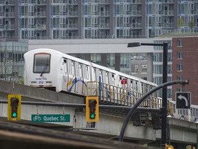 Riders were left stranded after Expo and Millennium lines of the SkyTrain stopped running in Vancouver on Monday.