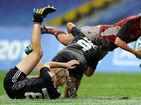 Mandy Marchak had a strong game at outside centre against Samoa. (YURI KADOBNOV/AFP/Getty Images)