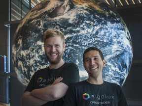 Felix Heide (left) and Paul Green, CTO of Algolux SIGGRAPH conference at Canada Place in Vancouver, B.C.