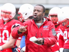 SFU defensive coordinator Abe Elimimian has landed his first collegiate coordinator's job as the new defensive dean atop Burnaby Mountain. (Ron Hole/SFU athletics)