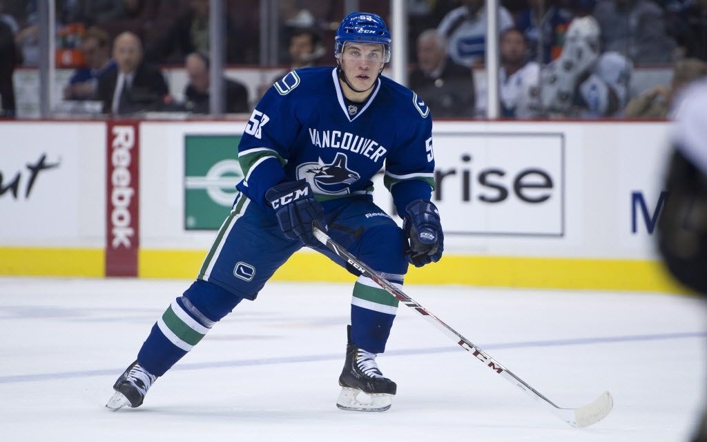 VANCOUVER, BC:SEPTEMBER 16, 2013 -Vancouver Canucks Bo Horvat skates during NHL Pre-Season action against the San Jose Sharks at Rogers Arena in Vancouver, BC, September, 16, 2013. (Richard Lam/PNG) (For ) [PNG Merlin Archive]