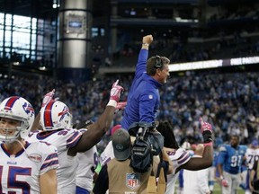 Former Detroit head coach Jim Schwartz reportedly told his Bills defense that if they upset the Lions on Sunday, they'd have to carry him off the field.