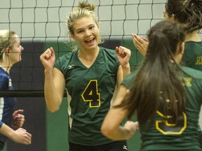 Argyle's Kendra Finch celebrates a point Saturday in the championship final of the Red Serge Invite in PoCo. Her No. 1 4A team lost to then-3A No. 2 South Delta in the final. (Steve Bosch PNG photo)