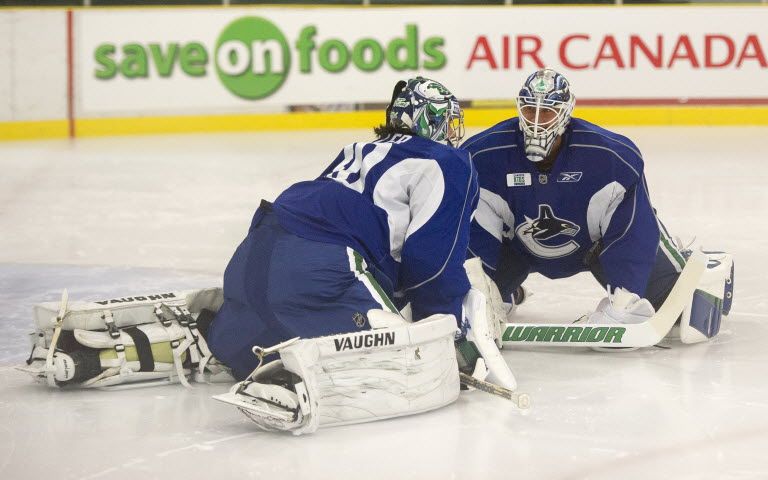 Goalie chatter.