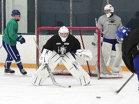 The North Vancouver Midget A1 team practices on Saturday.