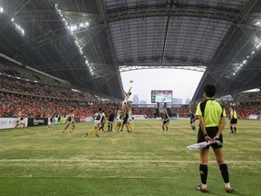 Singapore's gliterring new stadium opened in June.  (Photo by Suhaimi Abdullah/Getty Images)