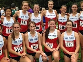 The Simon Fraser women's cross country team won the GNAC conference championship on Saturday in Oregon. (Photo -- Courtesy SFU athletics)