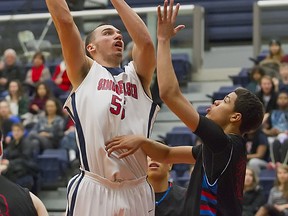 Simon Fraser University forward Patrick Simon and the rest of the Clan hosted Douglas College on Tuesday. (Ron Hole, SFU athletics)