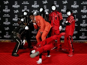 P.K. and the Jabbawockeez hit the red carpet in Vegas. If the NHL sets up shop in Sin City, there should be red carpets before every game.