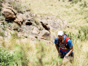North Van ultra runner Gary Robbins navigates the Salomon SkyRun in South Africa (Photo Craig Kolesky)