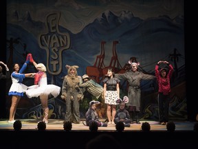 The cast of Cinderella spelling out PANTO in their East Van way. Photo by Emily Cooper.