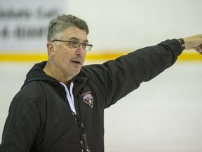 Claude Noel came in as coach in mid-season for the Giants, but couldn't coax enough goals from his offence. He's liked headed back to the pro ranks next season.  (Arlen Redekop photo / PNG staff)