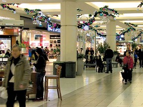 Metropolis at Metrotown is all decked out for the season, but as Christmas Eve looms shoppers might not notice as they descend into panic mode. (PNG files)