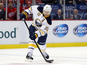 Does Christain Ehrhoff skate onto the ice with his wallet in his hockey pants? (AP Photo/Paul Sancya, File)