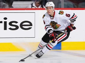 The Canucks have acquired Adam Clendening from the Chicago Blackhawks.
