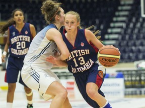 Little Flower Academy’s Jessica Hanson represented B.C. At the 2013 Canada Summer Games in Sherbrooke, Que. Hanson, who also played for Team B.C. This past summer, is set to begin her collegiate basketball career next season with the UBC Thunderbirds. (Photo — Kevin Bogetti-Smith, Canada Summer Games)