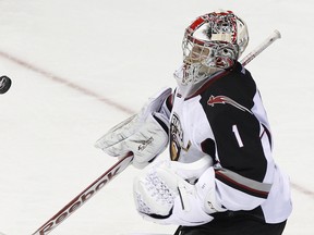 Cranbrook native Payton Lee couldn't get the win in his home town Tuesday, as the Vancouver Giants dropped a 4-3 decision to the host Kootenay Ice. (Photo by Ben Nelms/Getty Images)