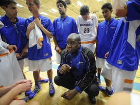 Steve Anderson is in his 14th season coaching the senior boys varsity at Surrey's Southridge School. (PNG photo)