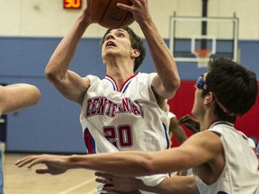 Centennial's Alex Vranjes scored 36 points Friday as his Centaurs topped Pinetree in its Valley North regular season finale. (PNG photo by Steve Bosch)