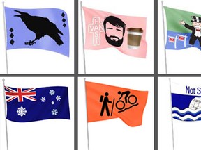 Match the flags to communities in B.C.