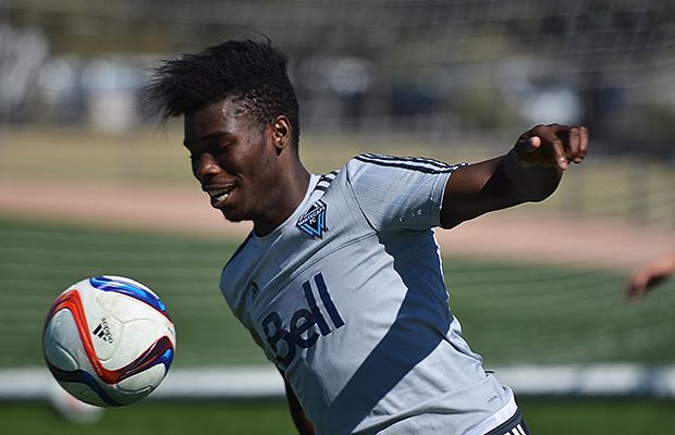 Sam Adekugbe turned 20 last month. On the Caps, he’s pretty much a senior citizen. (Marc Weber)