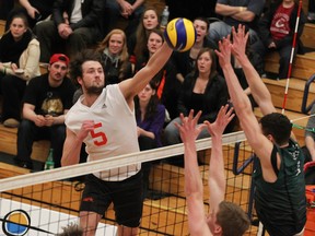 Thompson Rivers WolfPack hitter Brad Gunter has overcome a hand injury and a positional switch to lead his team into the first round of the Canada West playoffs on Thursday in Langley against the Trinity Western Spartans. (Photo — Thompson Rivers athletics)
