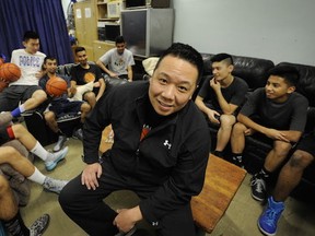 David Thompson head basketball coach Jimmy Choi never shuts the door on his players. (Mark Van Manen, PNG photo)