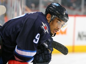 Vancouver native Evander Kane was a late healthy scratch Tuesday night against the Canucks. What's his future with the Winnipeg Jets? (Getty Images.)