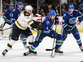 Could we see some battling between Milan Lucic and Zack Kassian tonight, like we did in this 2013 game? It's possible. Both players have been on a roll of late, too.  (Photo by Jeff Vinnick/NHLI via Getty Images)