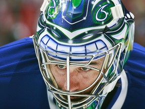 Ryan Miller has been yanked four times this season — all on the road — and he didn't make the big save or get much positional help from his teammates Monday. (Getty Images via National Hockey League).