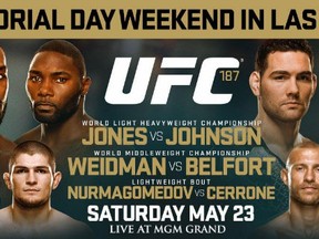 UFC 187 poster
