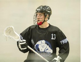 Garrett Billings is one of lacrosse's best players. He's starred in the WLA with the Langley Thunder. (Province Files.)
