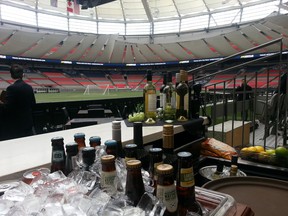 BC Place beer and wine