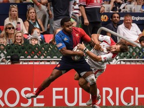 Virimi Vakatawa is back in action for France. They face Canada at the Singapore 7s. PHILIPPE LOPEZ/AFP/Getty Images