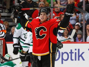 How banged up is Calgary's star centre Sean Monahan?
 (Photo by Gerry Thomas/NHLI via Getty Images)