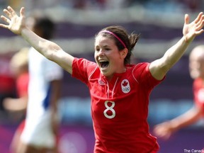 Diana Matheson is trying to fight back from a broken foot and a torn ACL to play in June's FIFA Women's World Cup.