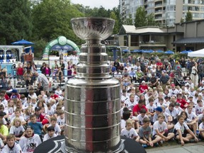 The Stanley Cup paid a visit to North Vancouver in 2014  - Kings goalie Martin Jones brought it along. Where will it go this summer? (Jenelle Schneider/PNG)
