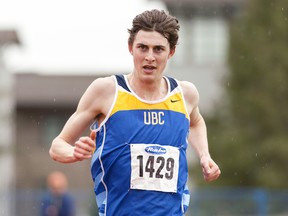 UBC's Justin Kent is the No. 1-ranked men's steeplechaser in Canada this season. (Wilson Wong, UBC athletics)