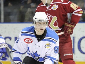 Riley Alferd and the Penticton Vees are playing the Nanaimo Clippers in the BCHL final. (Cherie Morgan photo)