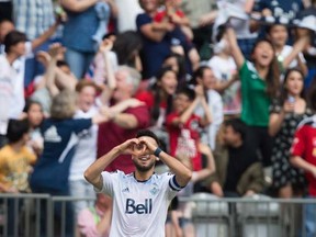Whitecaps captain Pedro Morales might not play again this season, his coach Carl Robinson admitted Monday before the team left for Texas. Morales has missed a good chunk of the season with calf and hamstring strains. (THE CANADIAN PRESS/Darryl Dyck)