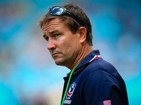 Mike Friday did wondrous work with his USA men's sevens squad this season. ( PATRICK HAMILTON/AFP/Getty Images)