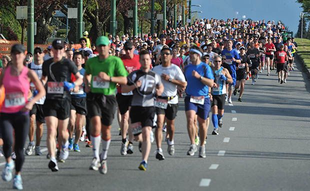 The 2015 version of the annual BMO Vancouver Marathon runs Sunday. (Wayne Leidenfrost, PNG files)