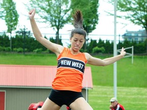 Nina Schultz of the Hyacks won five events and set five PBs enrolee to a repeat-title performance Saturday at the BC high school heptathlon championships in Abbotsford. (PNG file photo)