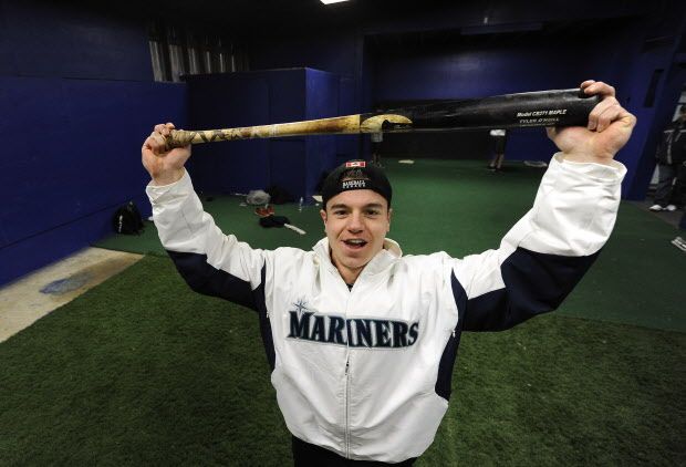 Langley  B.C. December 29    Seattle Mariners outfield prospect,  19 year old  Tyler O'Neill. He's a Maple Ridge kid who starred with the Langley Blaze.here in Langley  on December 29, 2014.  Mark van Manen/PNG Staff  Photographer   see Steve Ewen/Province Sports  Features stories /and WEB   00033852A