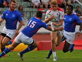 Speedy Theo Sauder and his mates had some strong moments against Namibia on Tuesday.