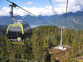 The Sea to Sky Gondola opened just under a year ago, and has already boosted Squamish-area tourism significantly. (Wayne Leidenfrost, PNG files)