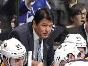 Ted Nolan, who guided the Buffalo Sabres last season, has talked to the Vancouver Giants about their vacant bench boss job. (Photo by Graig Abel/NHLI via Getty Images)