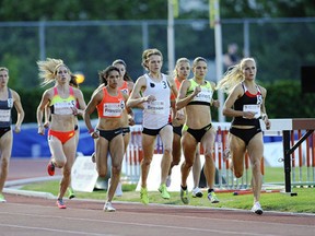 Jessica Smith was part of a tight 800-metre field on Monday a Swangard Stadium. (Mark van Manen/PNG)